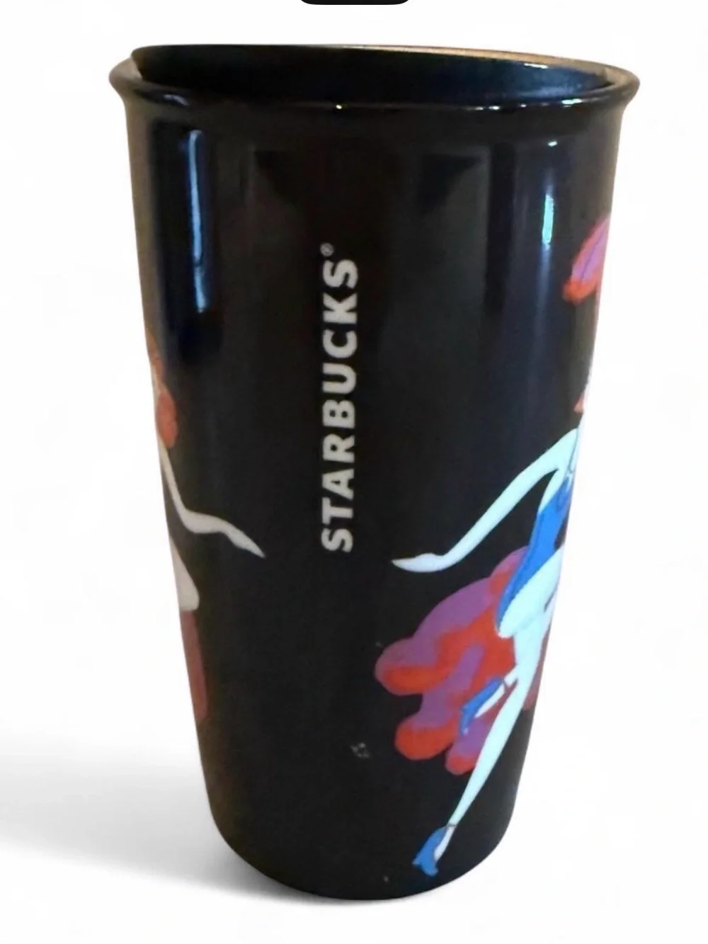 New Starbucks Las Vegas Showgirls 12oz Black Ceramic Tumbler
